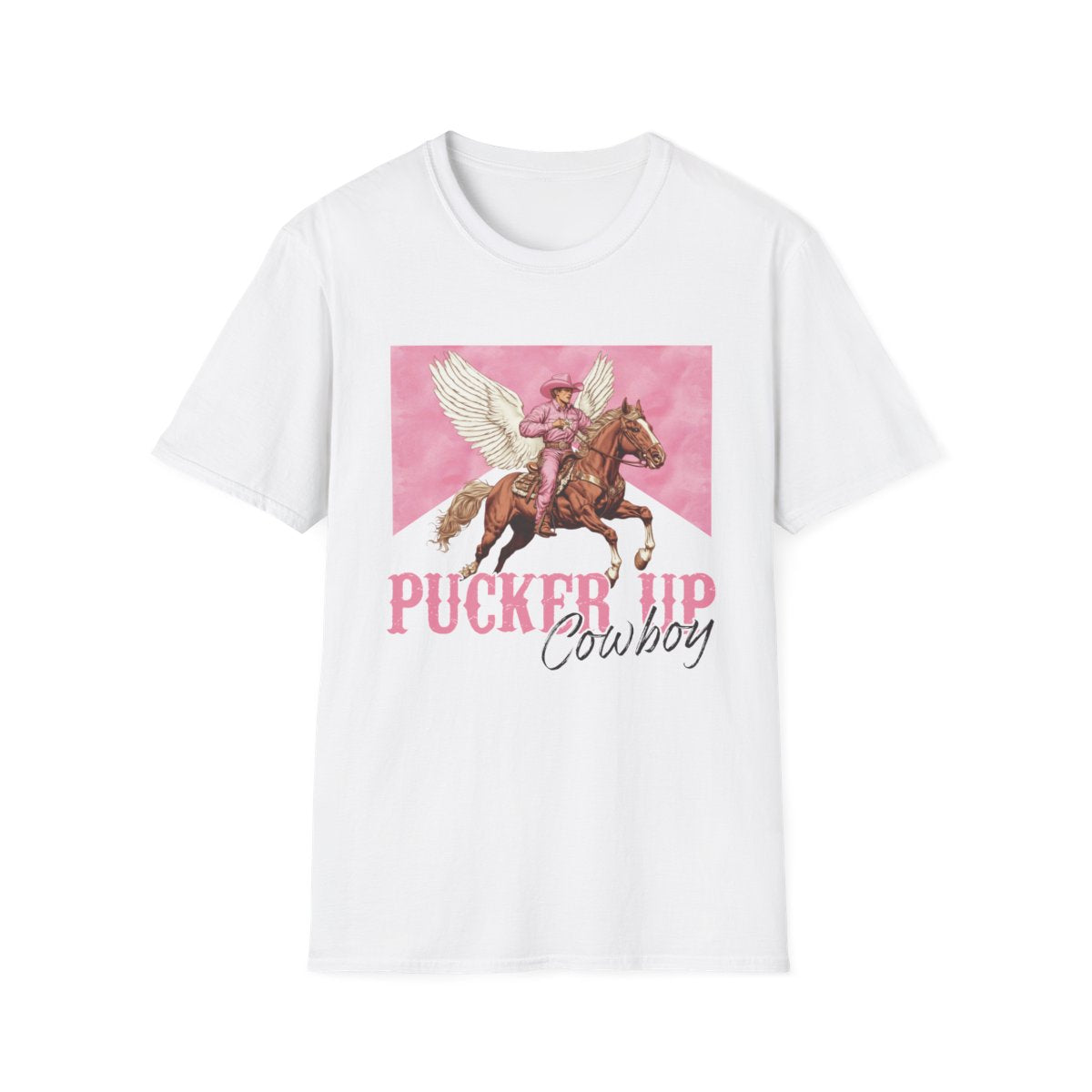 Pucker Up Cowboy T-Shirt - funny t-shirt by Cheeky Business