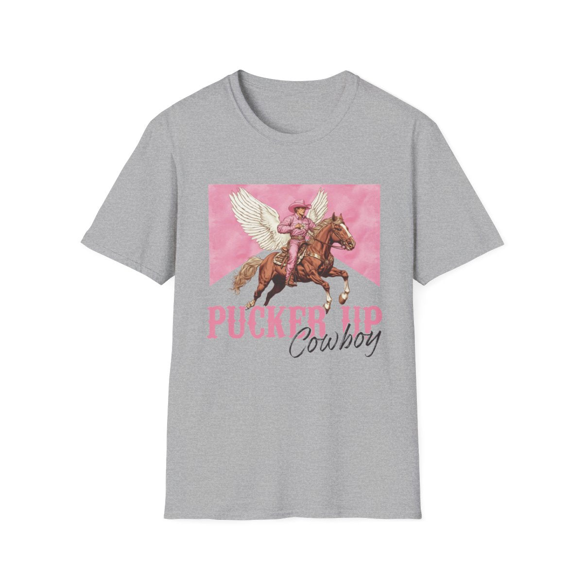 Pucker Up Cowboy T-Shirt - funny t-shirt by Cheeky Business