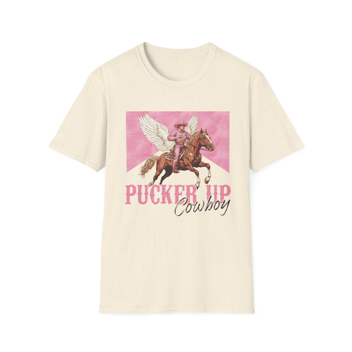Pucker Up Cowboy T-Shirt - funny t-shirt by Cheeky Business