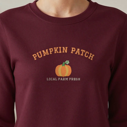 Pumpkin Patch Embroidered Sweatshirt close-up
