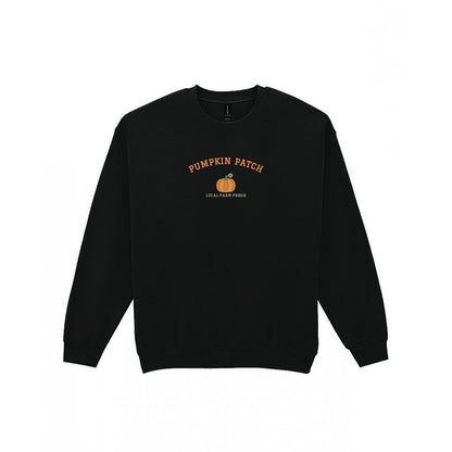 Pumpkin Patch Embroidered Sweatshirt in Black