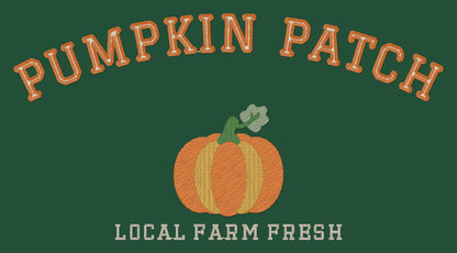 Pumpkin Patch Embroidered Sweatshirt embroidery close-up