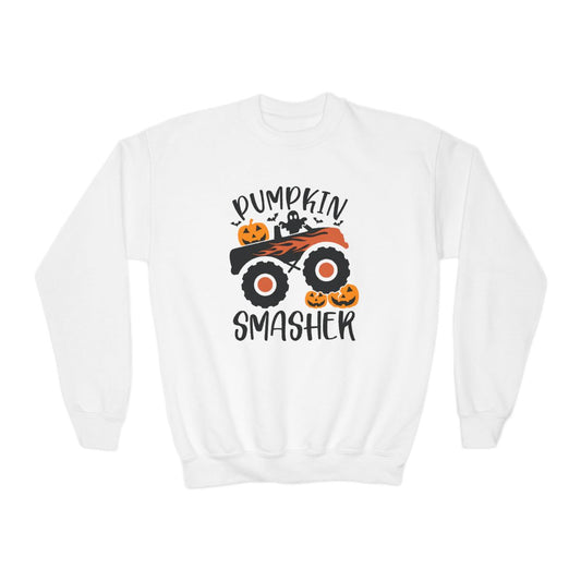 Pumpkin Smasher Monster Truck Halloween Sweatshirt - funny t-shirt by Cheeky Business