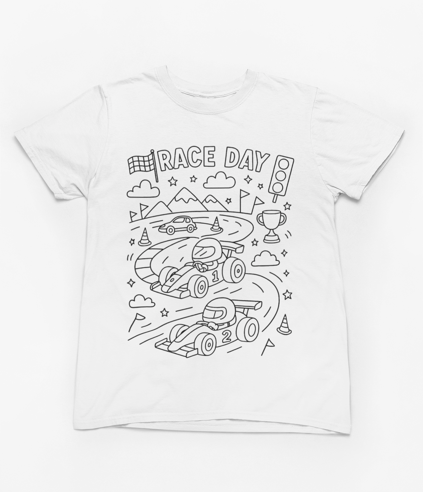 race day colour-in t-shirt t-shirt second colour product image