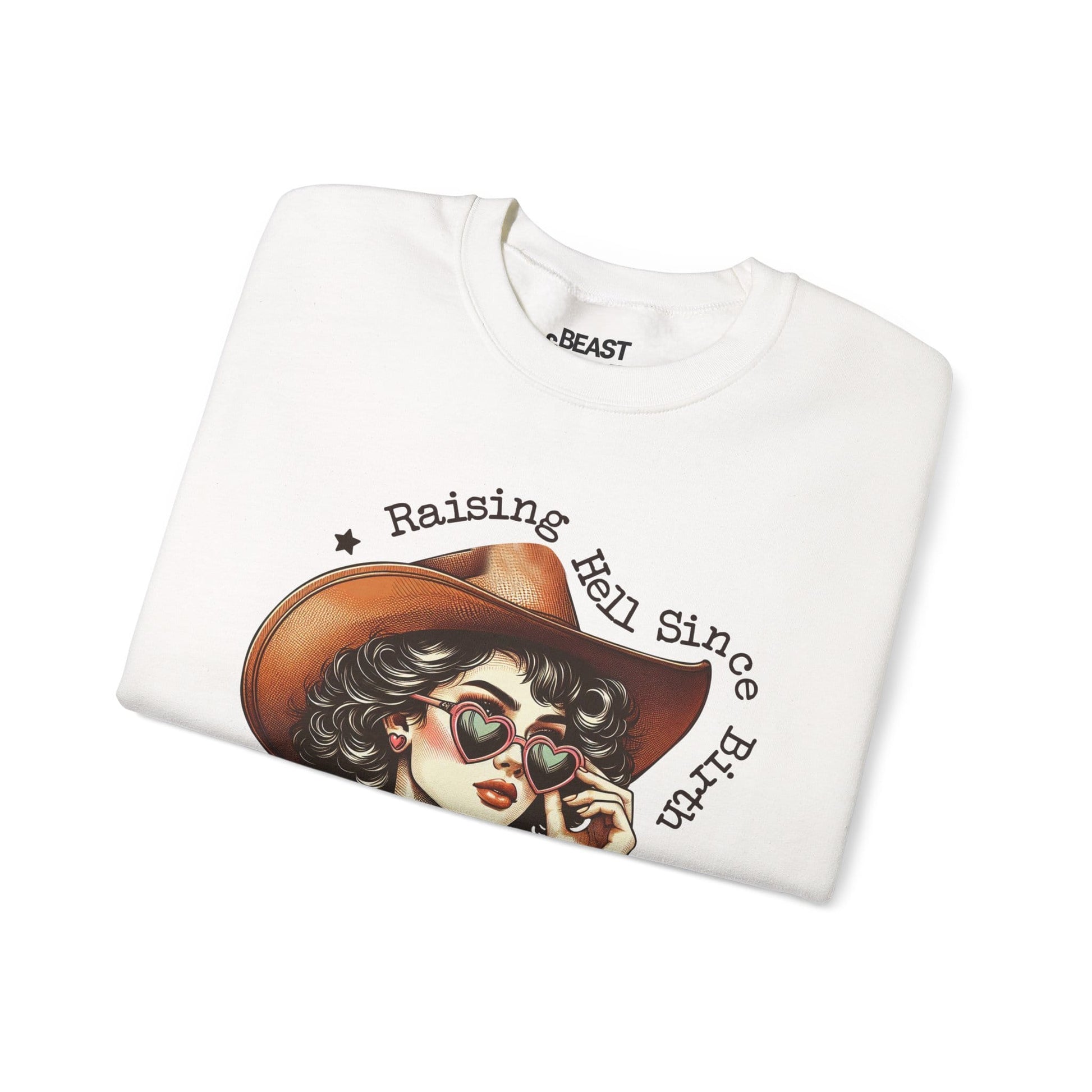 raising hell since birth cowgirl sweatshirt sweatshirt cowgirl gift idea image 6