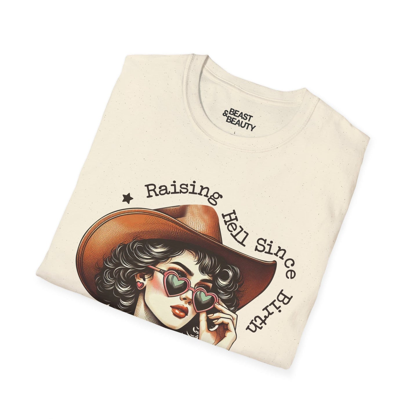 raising hell since birth cowgirl t-shirt t-shirt cowgirl gift idea image 6