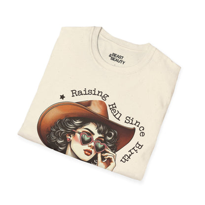 raising hell since birth cowgirl t-shirt t-shirt cowgirl gift idea image 6