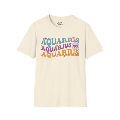 retro aquarius zodiac graphic t-shirt t-shirt second colour product image