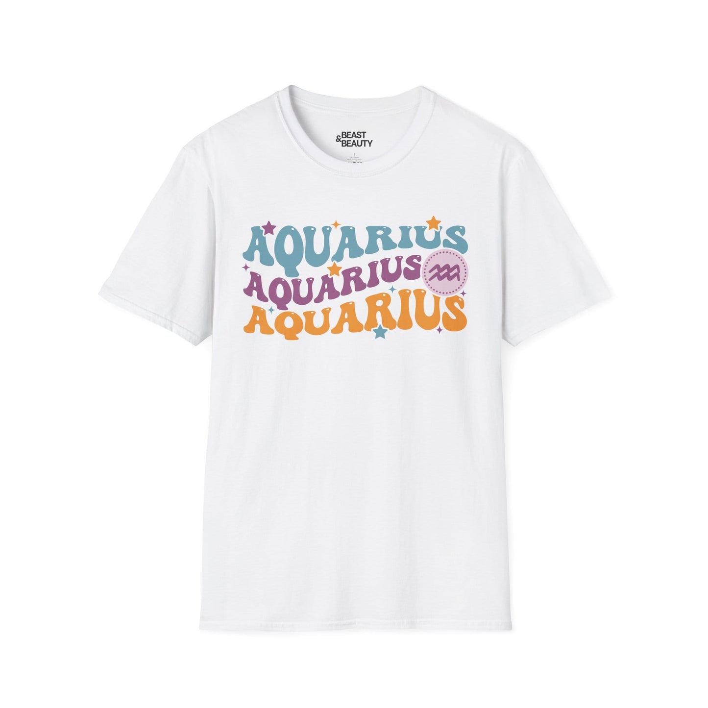 retro aquarius zodiac graphic t-shirt t-shirt alternate colour product image