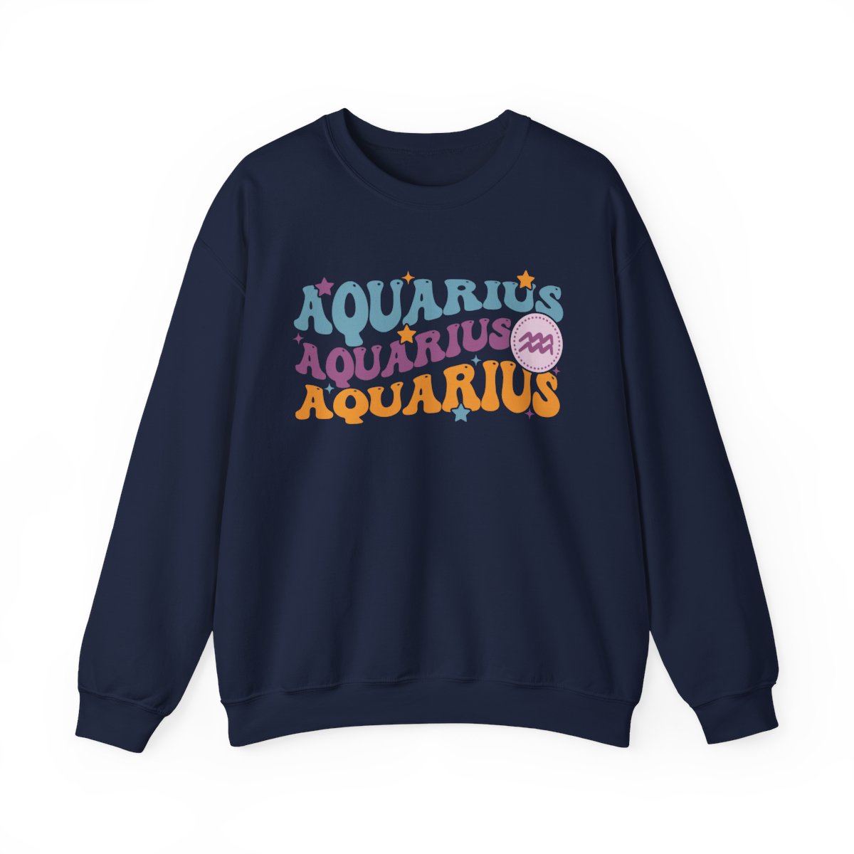 maroon sweatshirt with retro aquarius zodiac sign design