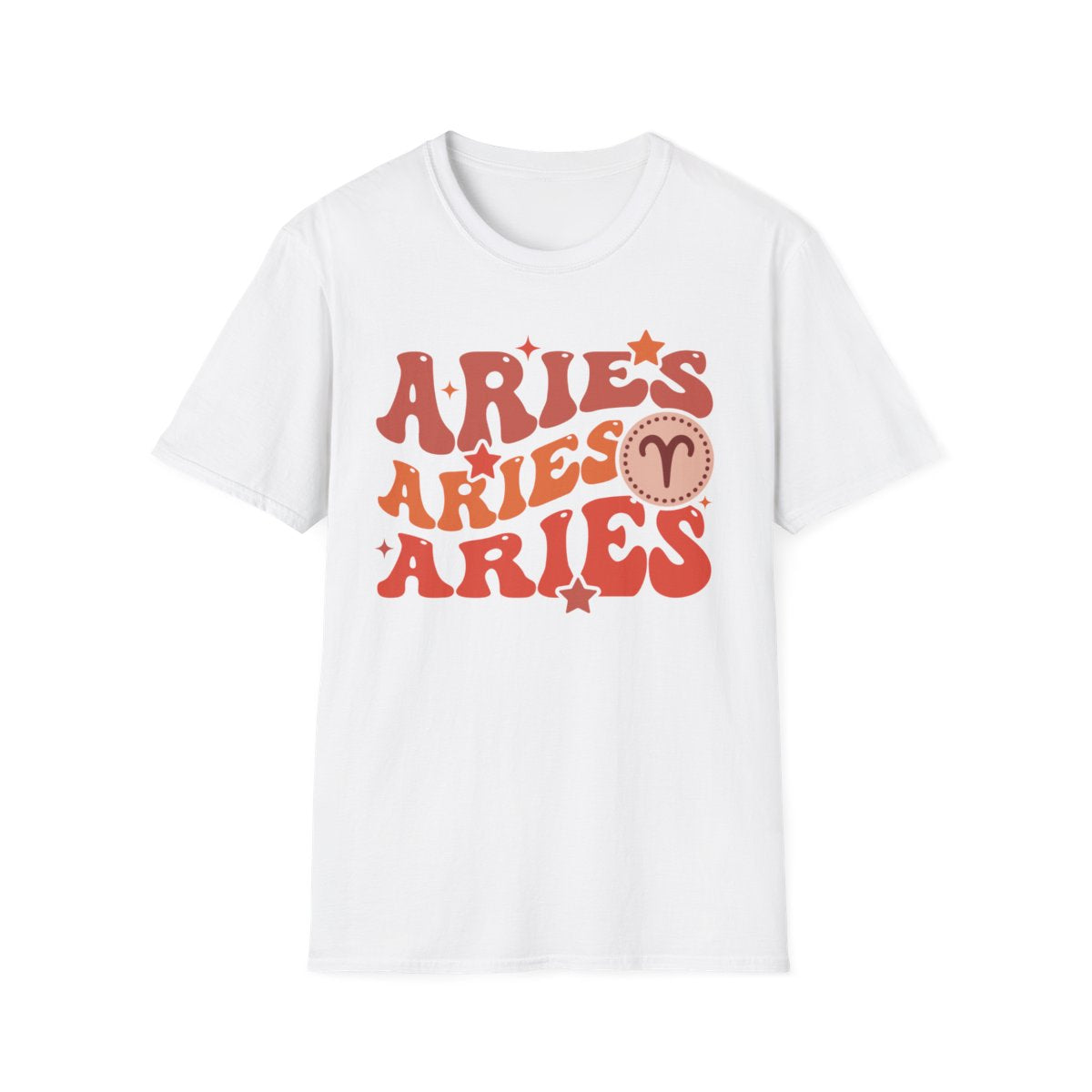 black t-shirt with vintage Aries astrology graphic for birthday gift