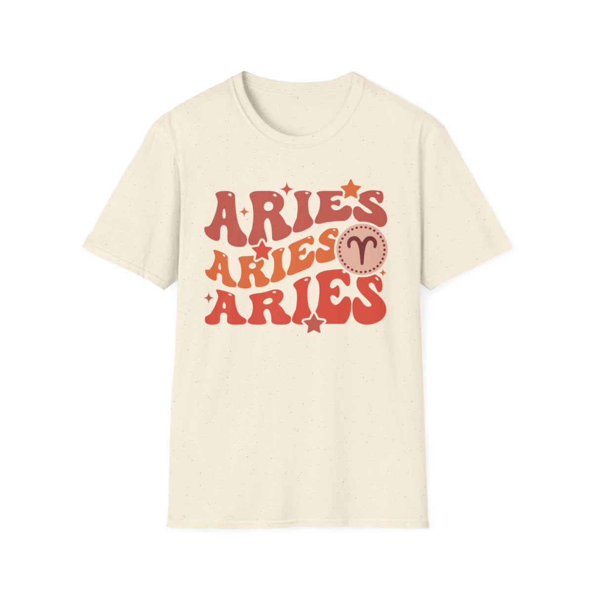 navy t-shirt featuring bold vintage-inspired Aries astrology print
