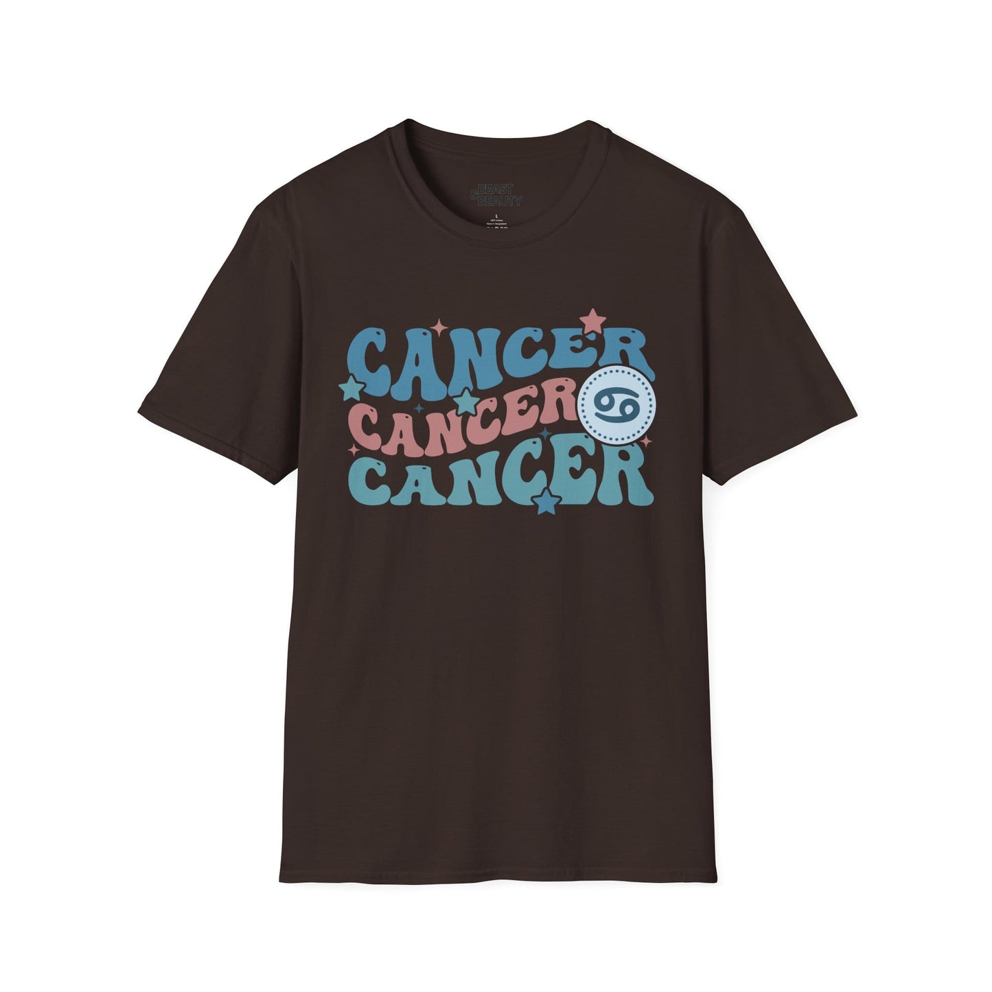 retro cancer zodiac graphic t-shirt t-shirt fifth colour product image