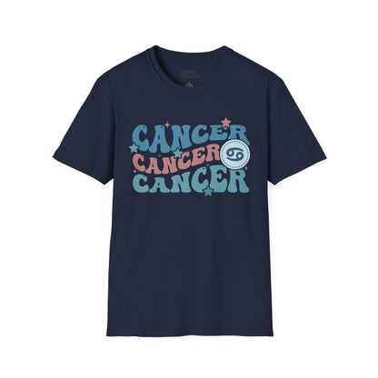 retro cancer zodiac graphic t-shirt t-shirt front product image