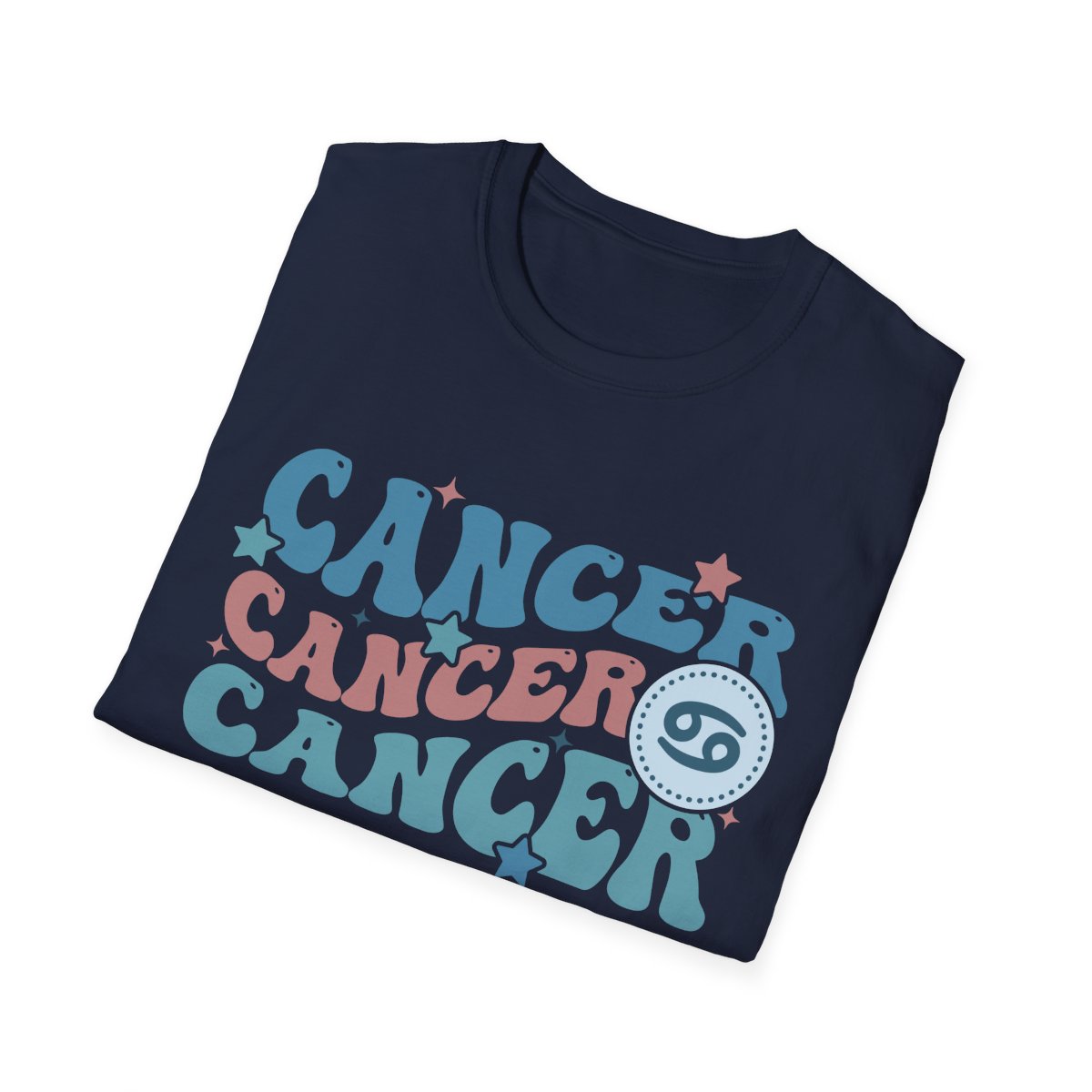 cancer astrology graphic t-shirt with vintage-inspired lettering