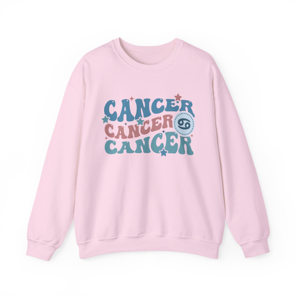 forest green sweatshirt with bold retro cancer astrology and vintage typography