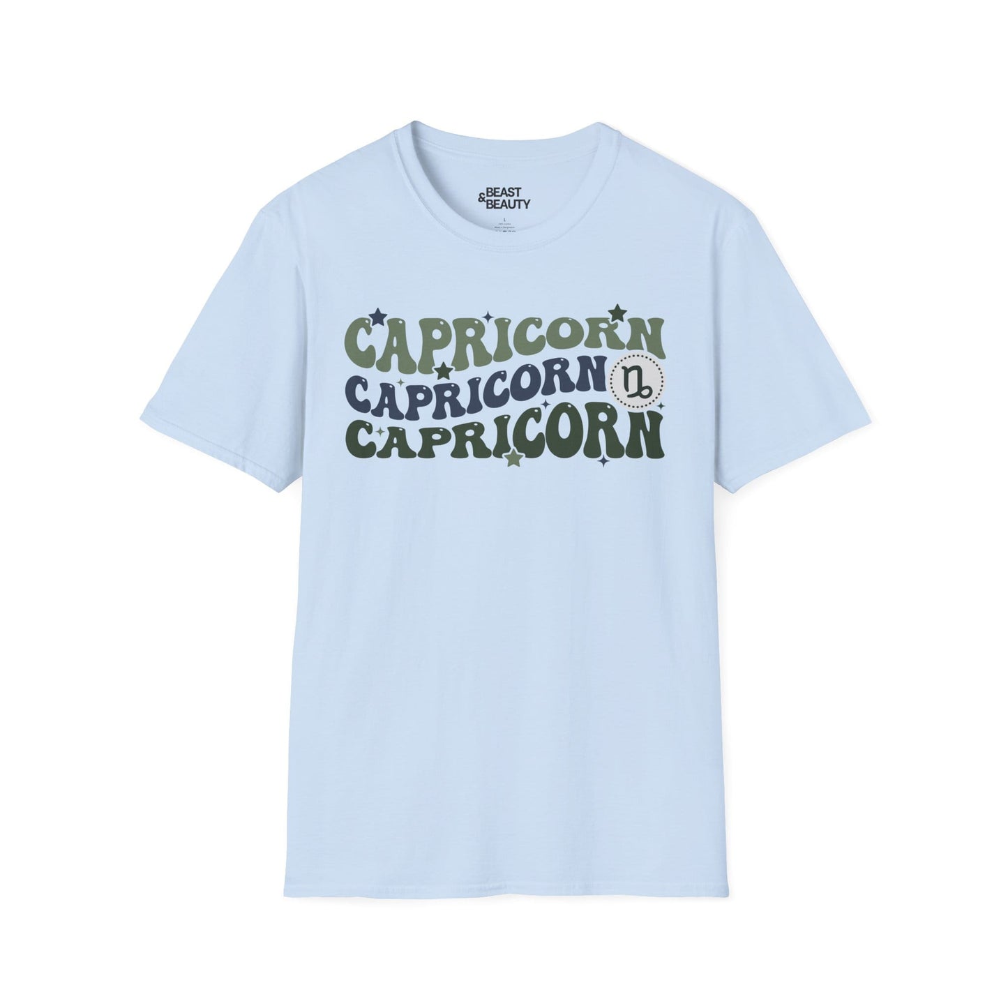 retro capricorn zodiac graphic t-shirt t-shirt second colour product image