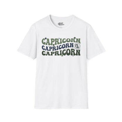 retro capricorn zodiac graphic t-shirt t-shirt alternate colour product image