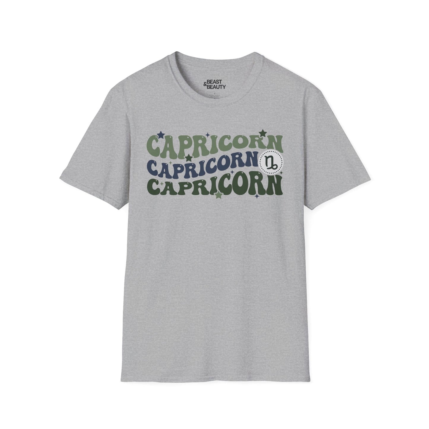 retro capricorn zodiac graphic t-shirt t-shirt third colour product image