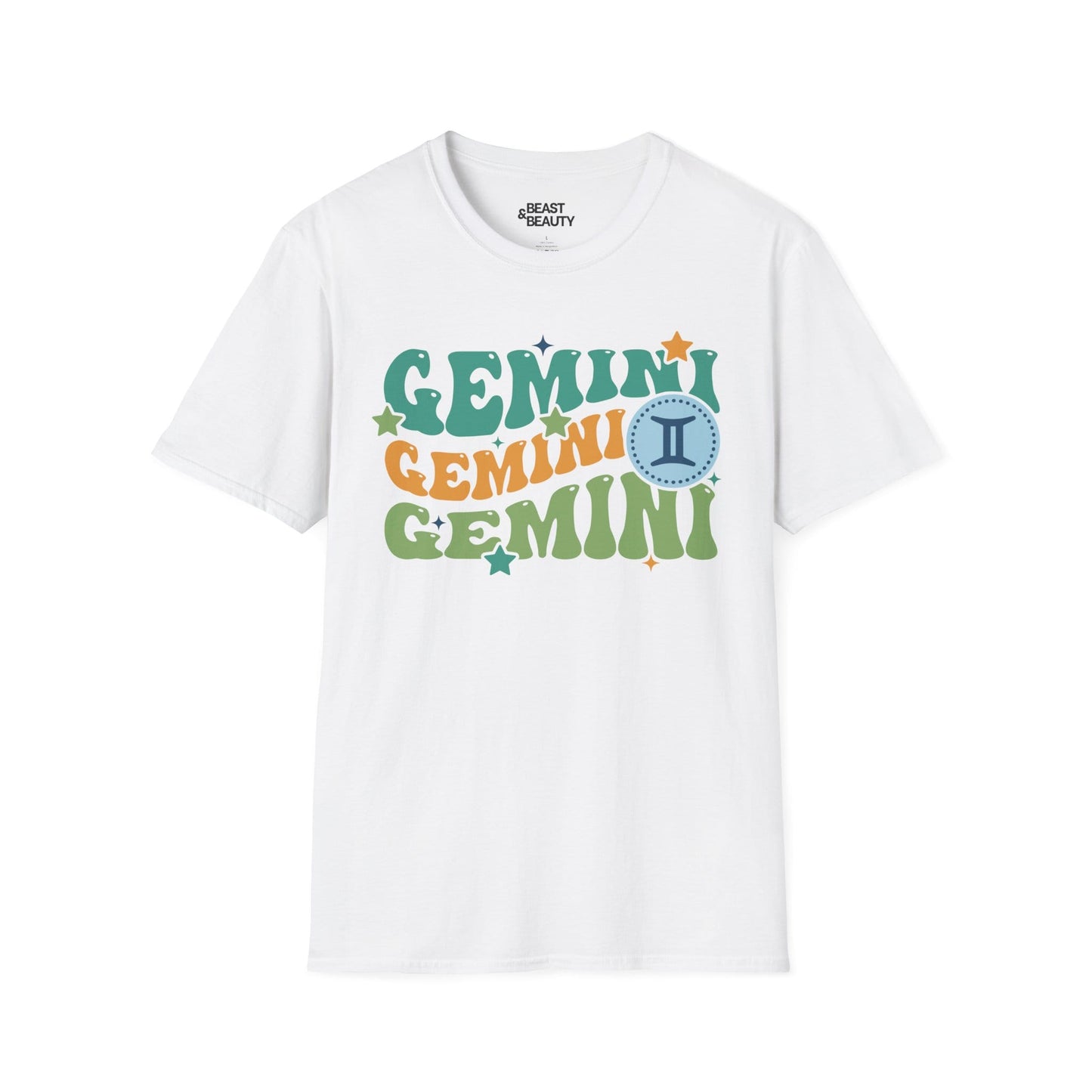 retro gemini zodiac graphic t-shirt t-shirt second colour product image