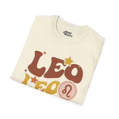 retro leo zodiac graphic t-shirt t-shirt seventh colour product image