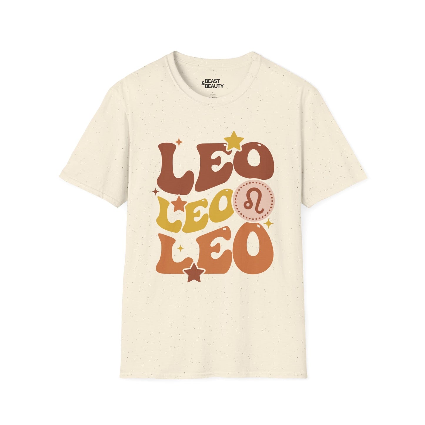 retro leo zodiac graphic t-shirt t-shirt front product image