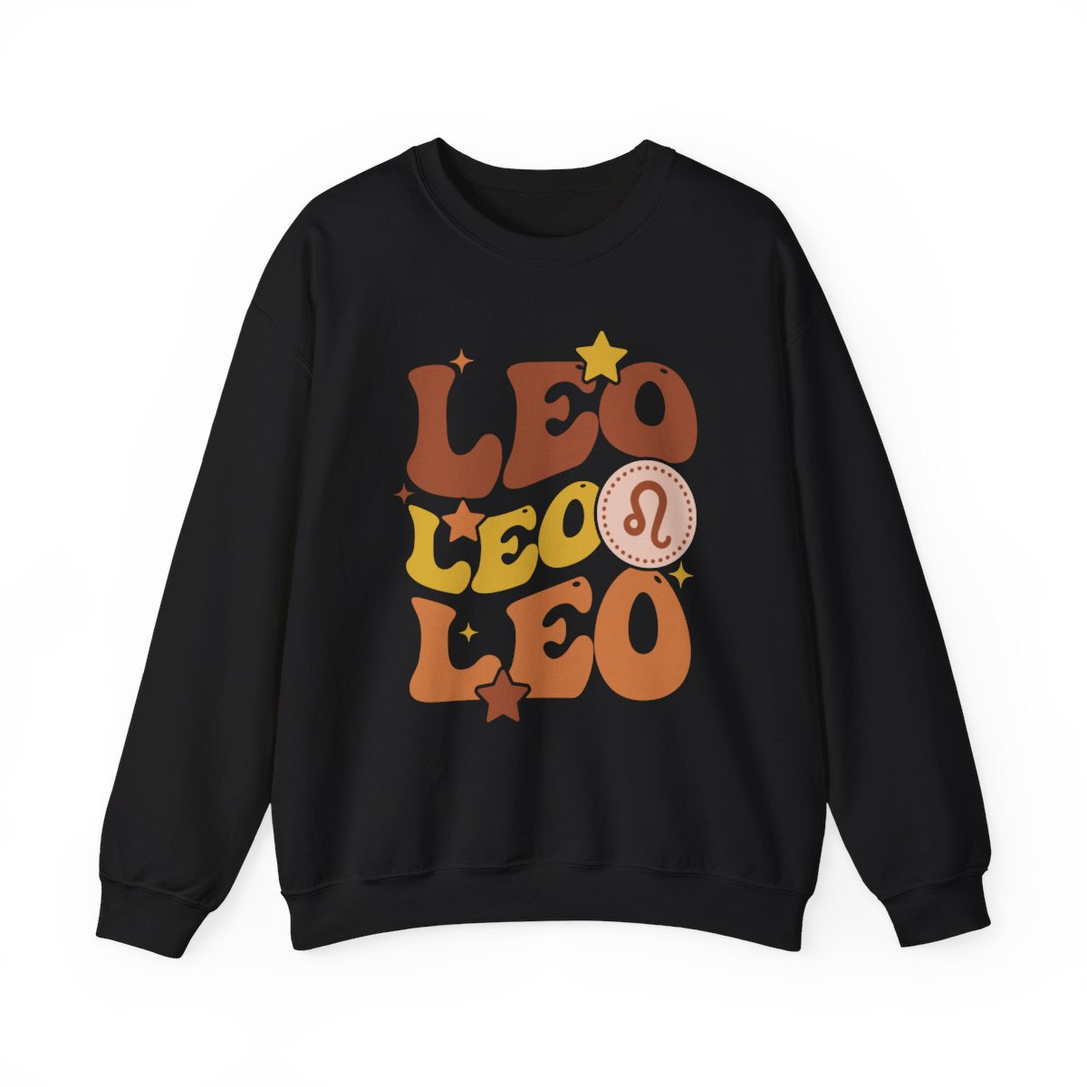 navy sweatshirt with retro leo zodiac sign design for astrology lovers