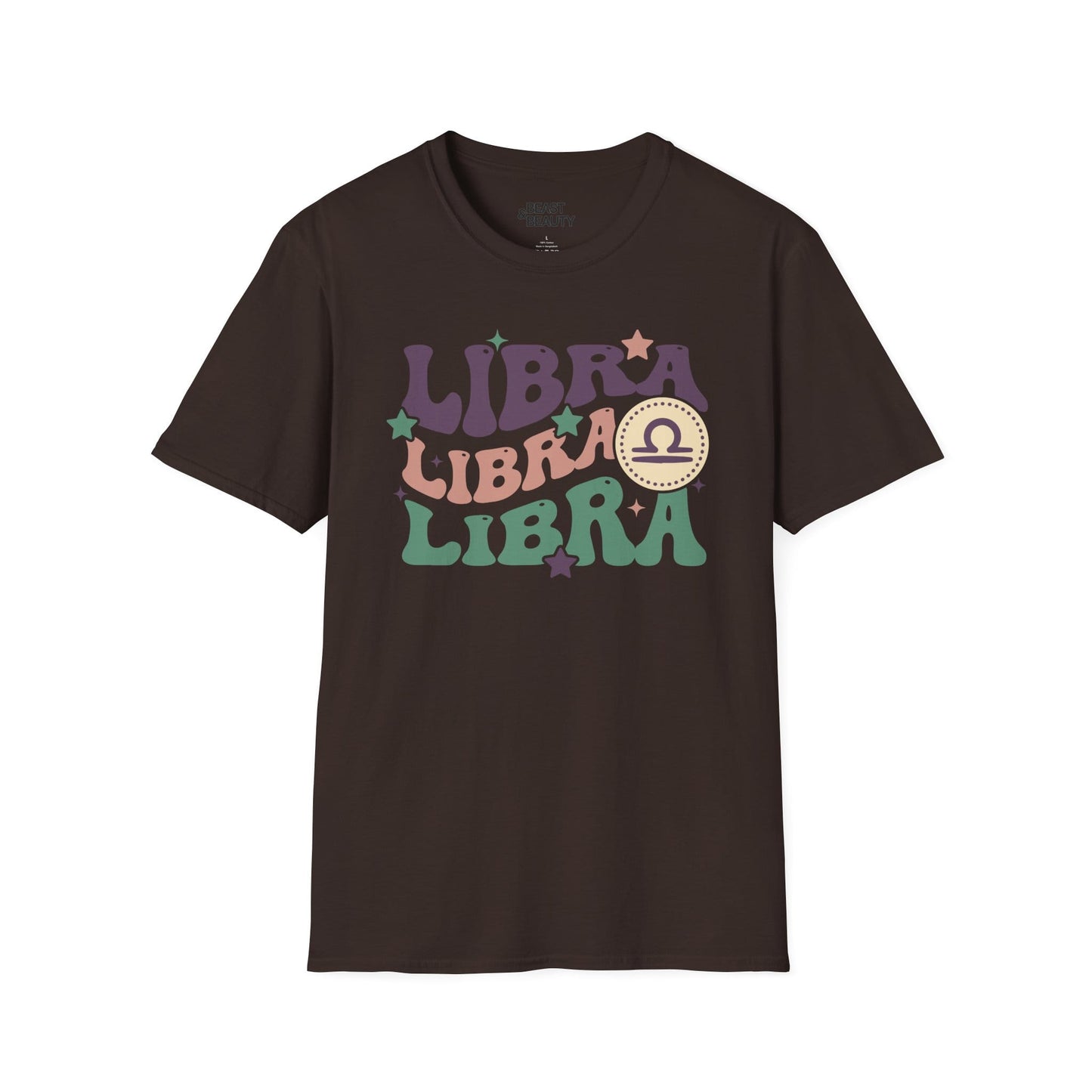 retro libra zodiac graphic t-shirt t-shirt fifth colour product image