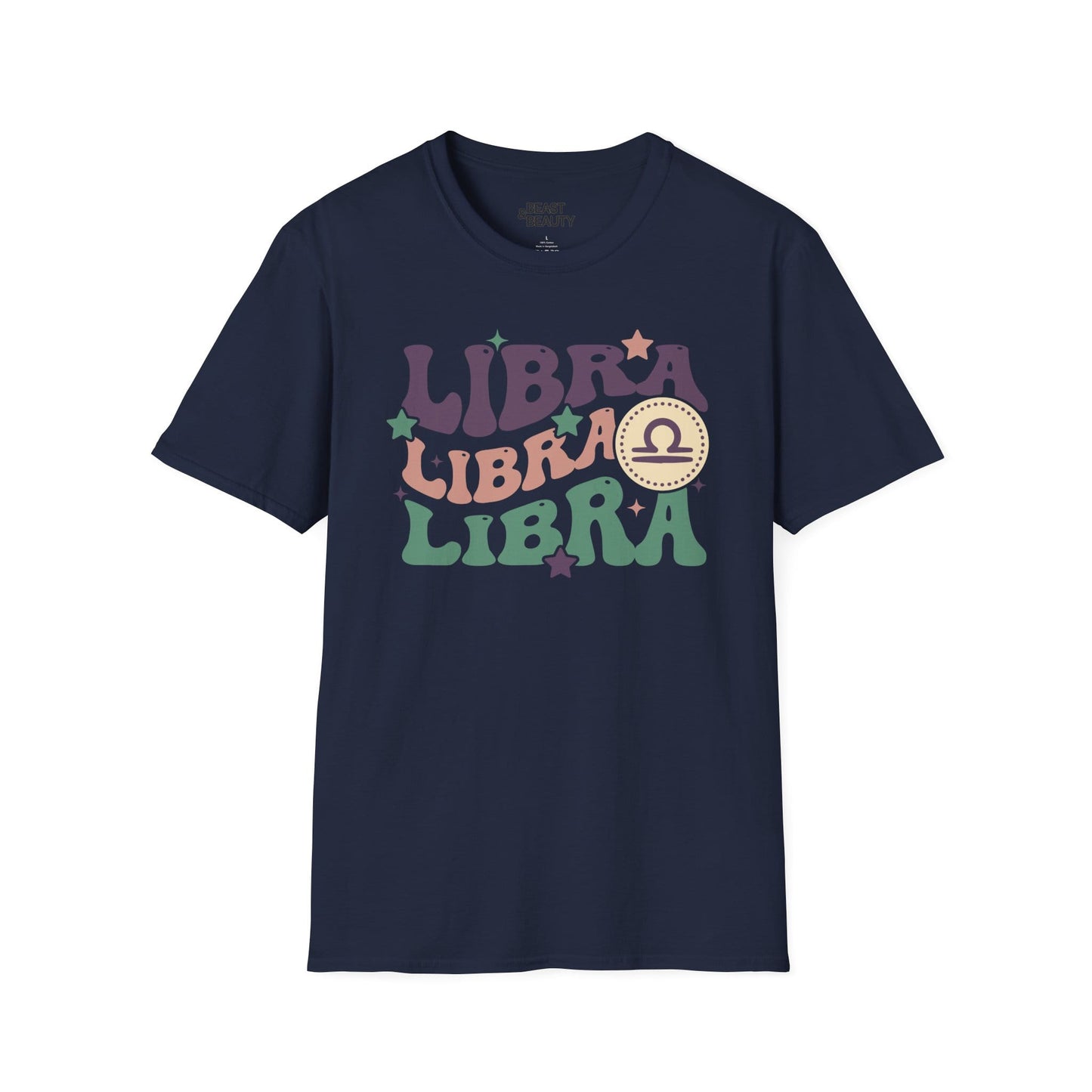 retro libra zodiac graphic t-shirt t-shirt second colour product image