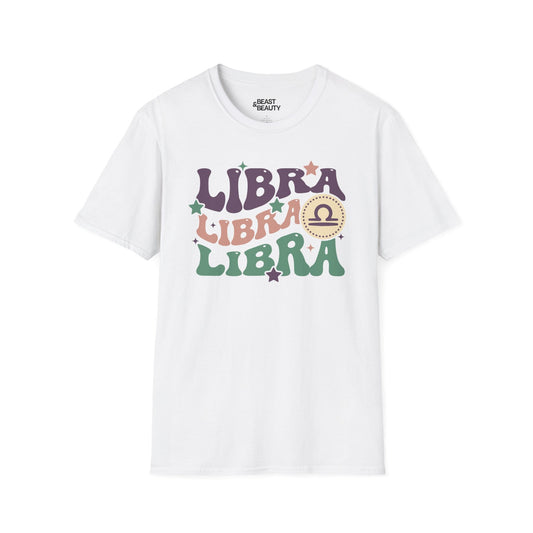 retro libra zodiac graphic t-shirt t-shirt alternate colour product image