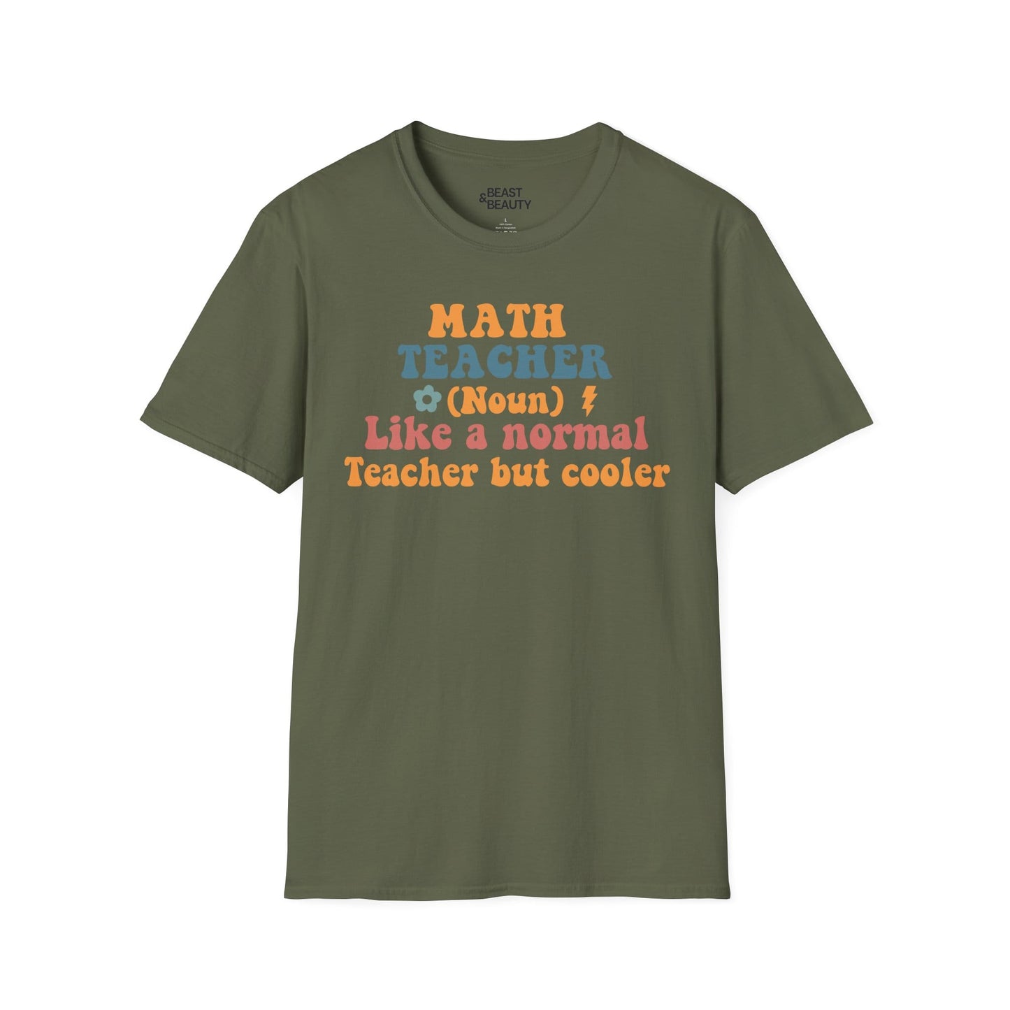 retro math teacher funny graphic t-shirt t-shirt alternate colour product image