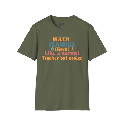 retro math teacher funny graphic t-shirt t-shirt alternate colour product image