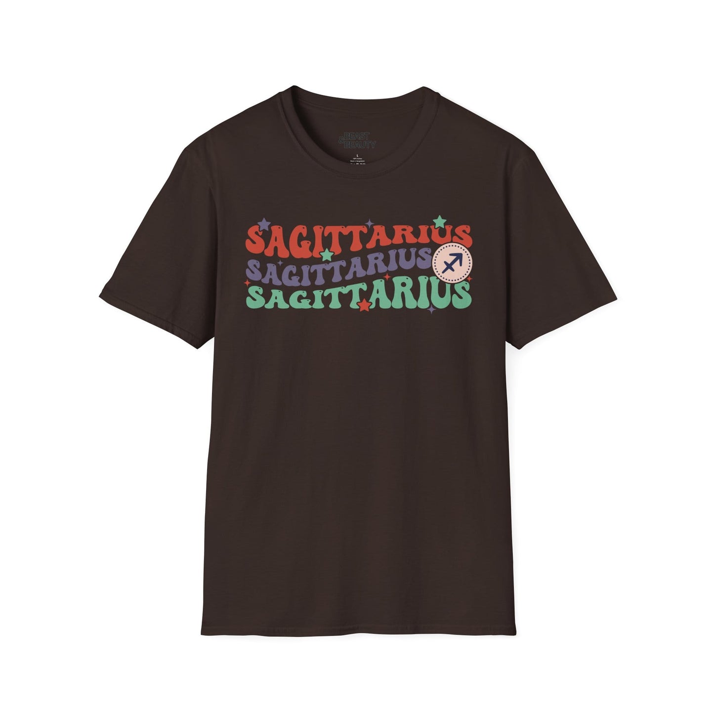retro sagittarius zodiac graphic t-shirt t-shirt fifth colour product image