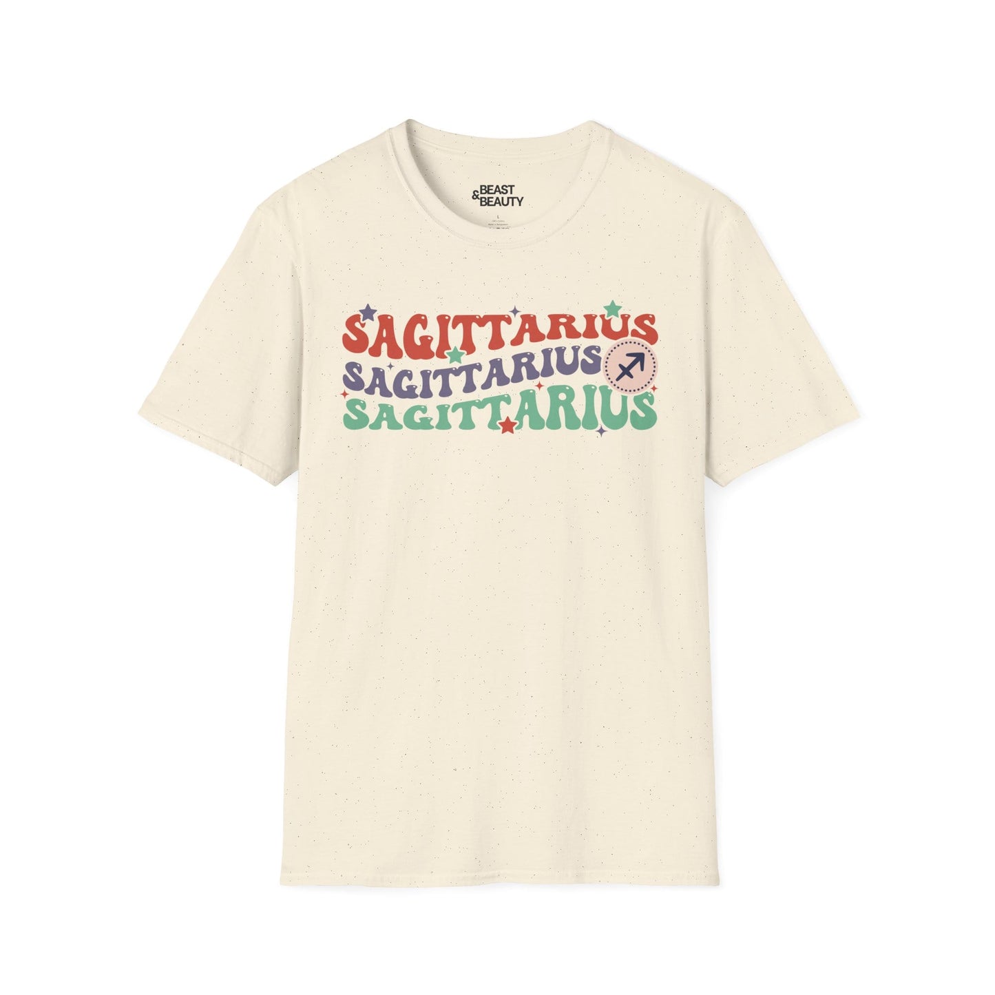 retro sagittarius zodiac graphic t-shirt t-shirt third colour product image