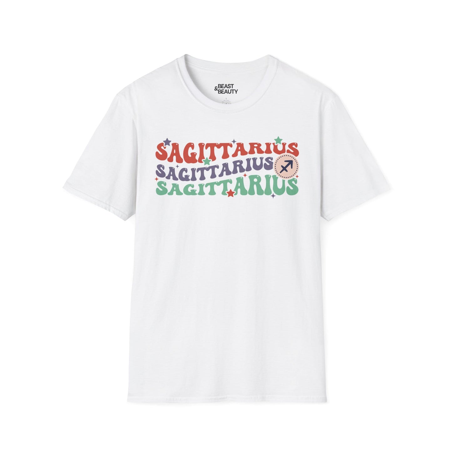 retro sagittarius zodiac graphic t-shirt t-shirt second colour product image