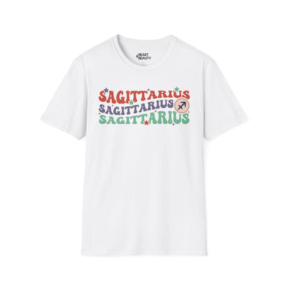 retro sagittarius zodiac graphic t-shirt t-shirt second colour product image
