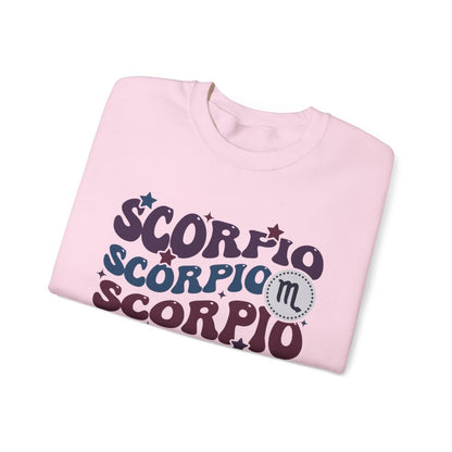 retro scorpio sweatshirt worn styled for everyday casual wear