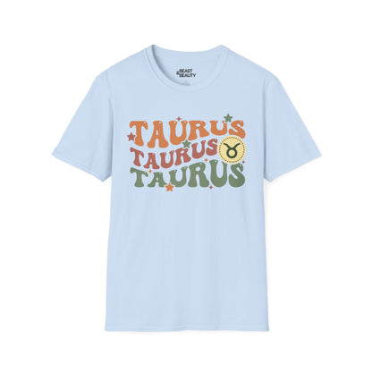 retro taurus zodiac graphic t-shirt t-shirt third colour product image