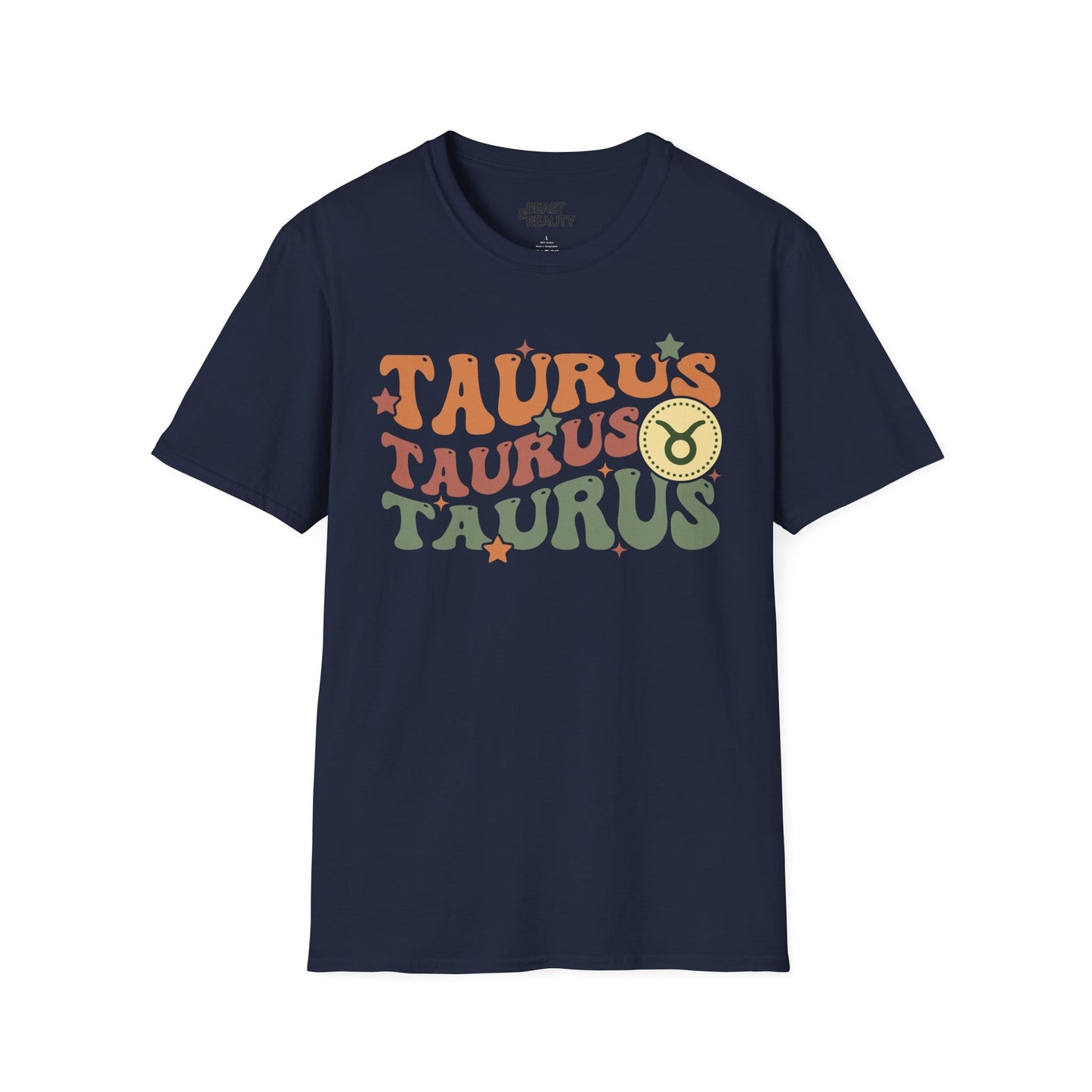 retro taurus zodiac graphic t-shirt t-shirt alternate colour product image