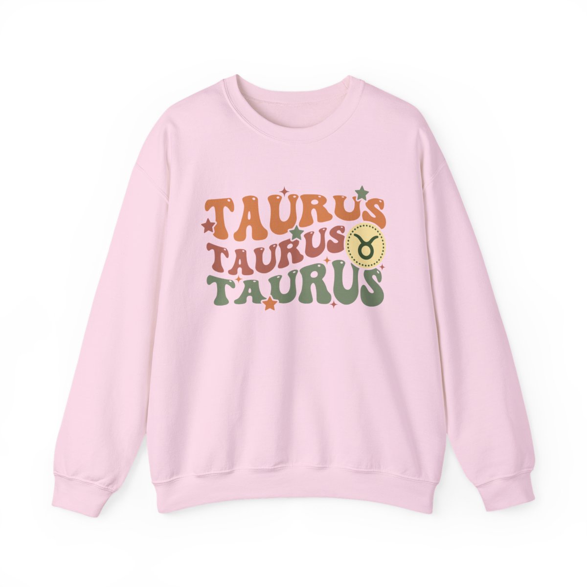 retro taurus zodiac sweatshirt with groovy vintage astrology design