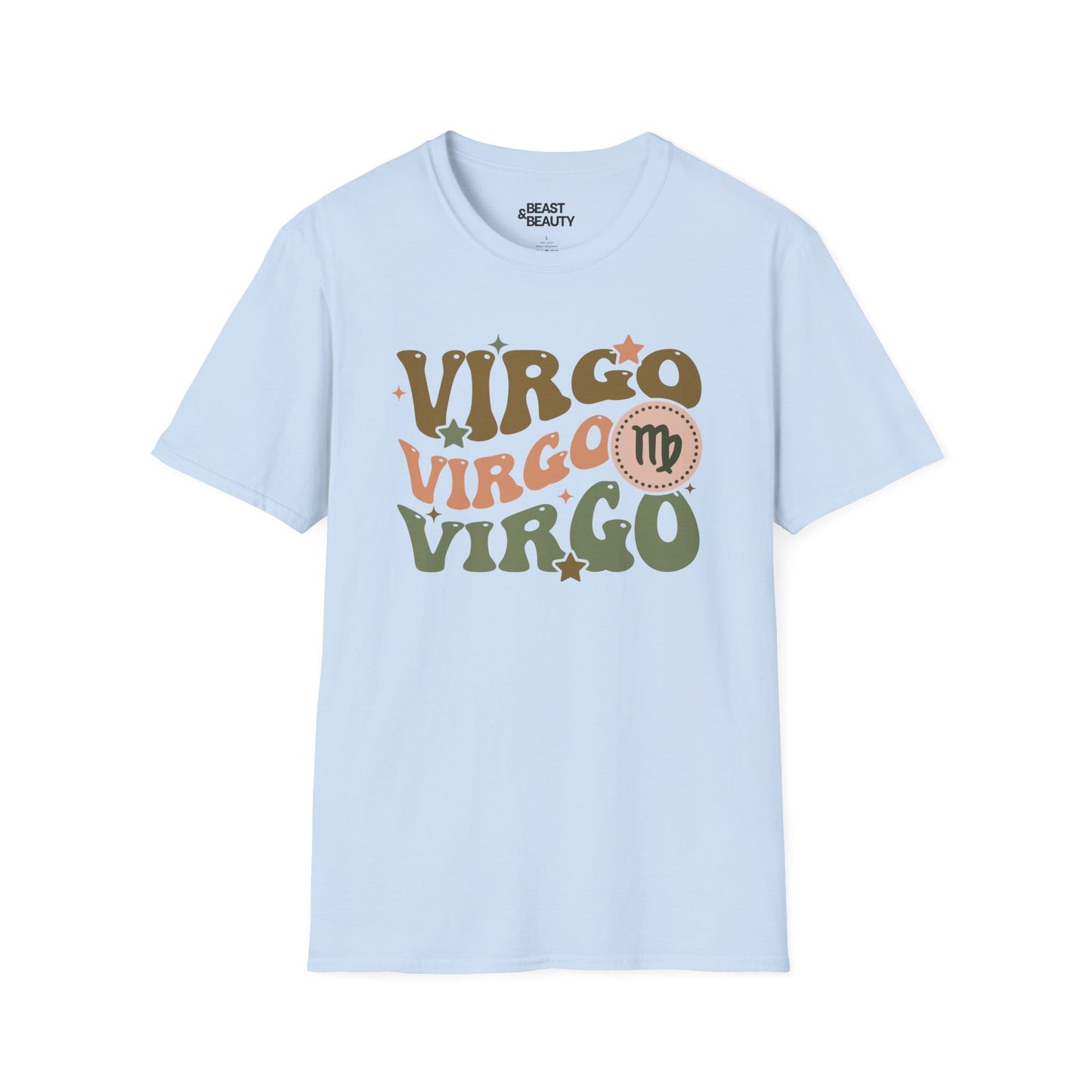 retro virgo zodiac graphic t-shirt t-shirt fifth colour product image