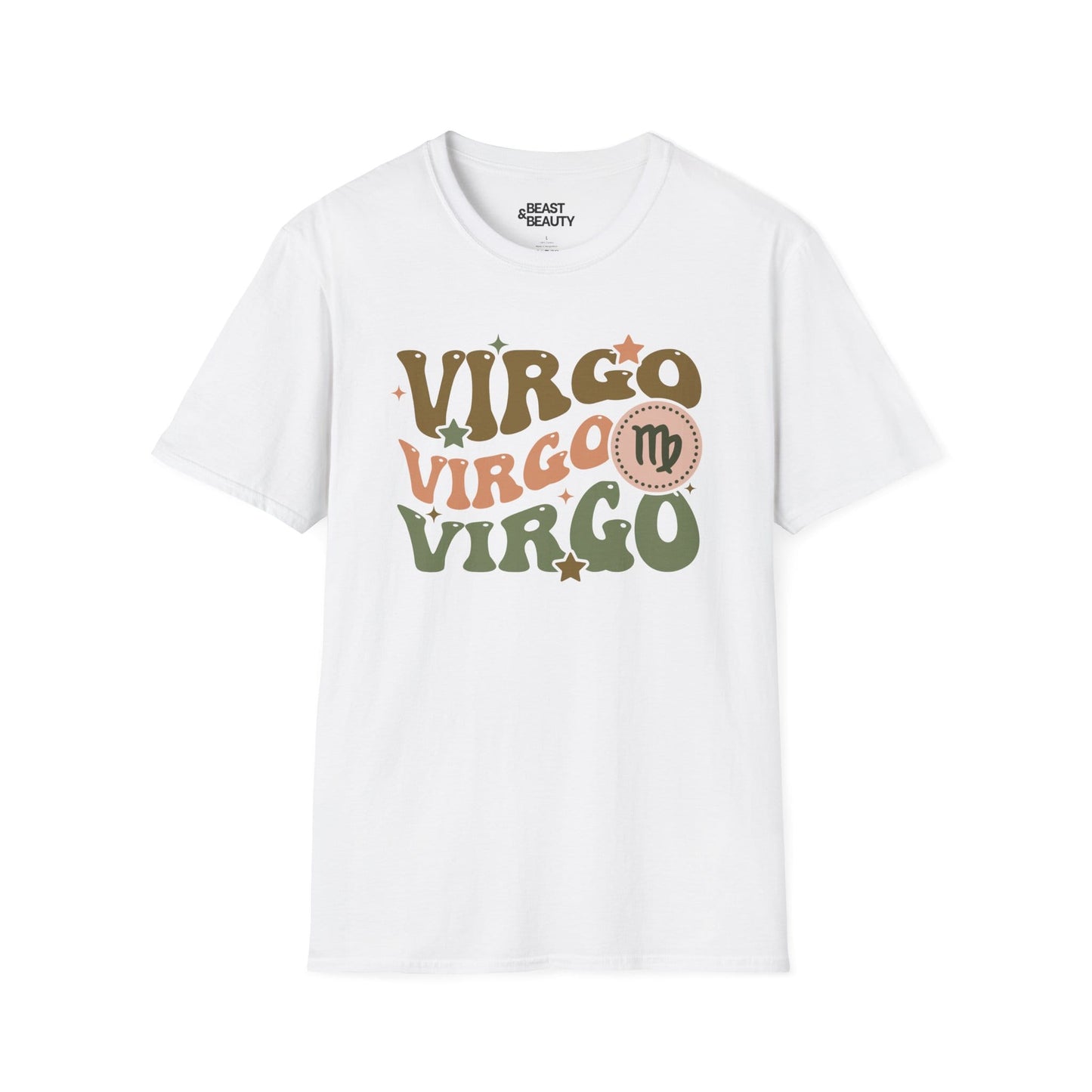 retro virgo zodiac graphic t-shirt t-shirt fourth colour product image