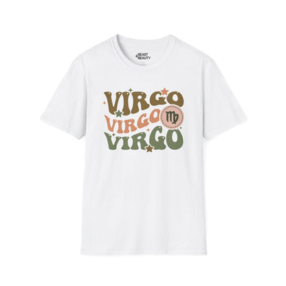 retro virgo zodiac graphic t-shirt t-shirt fourth colour product image