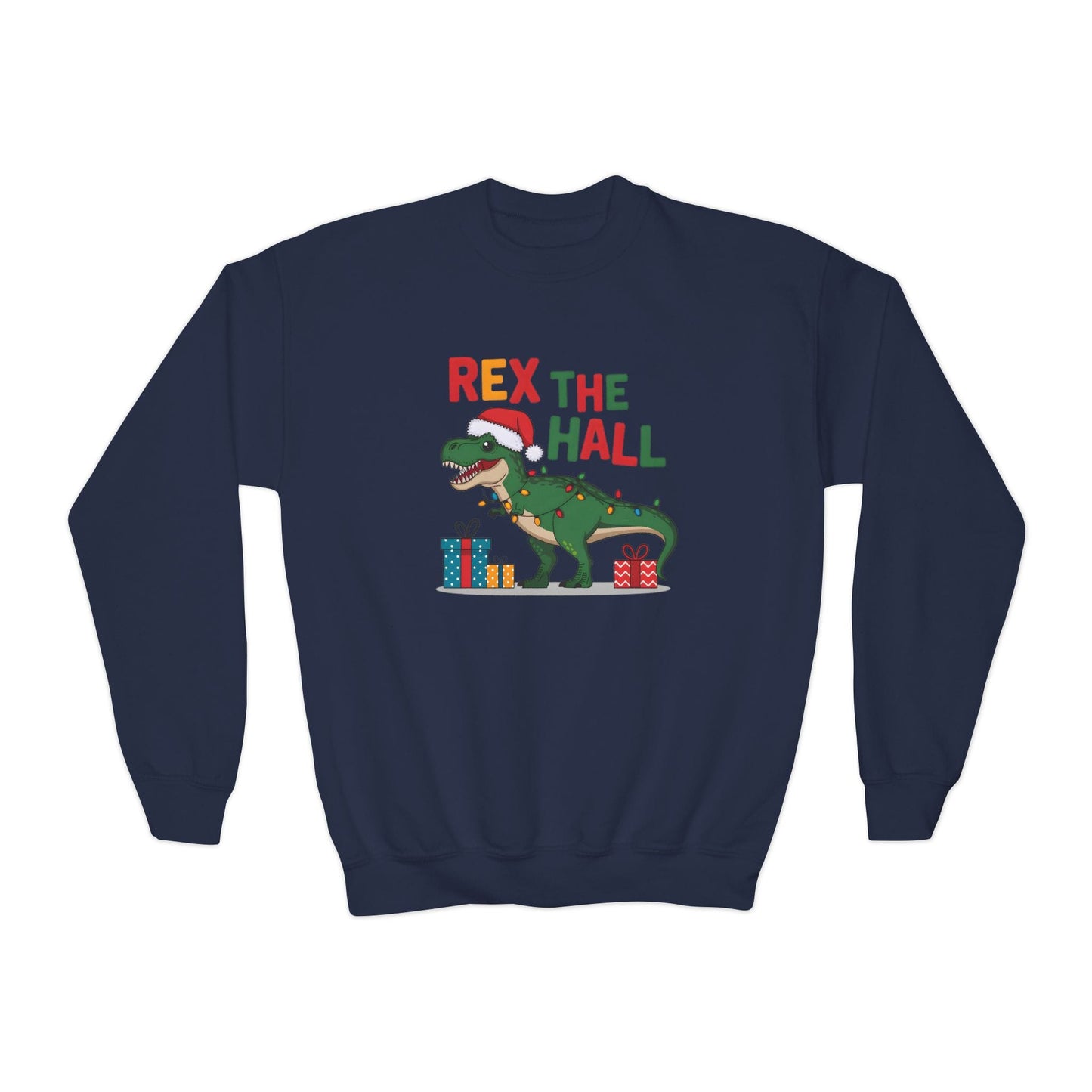 rex the hall youth christmas sweatshirt navy sweatshirt Christmas gift idea