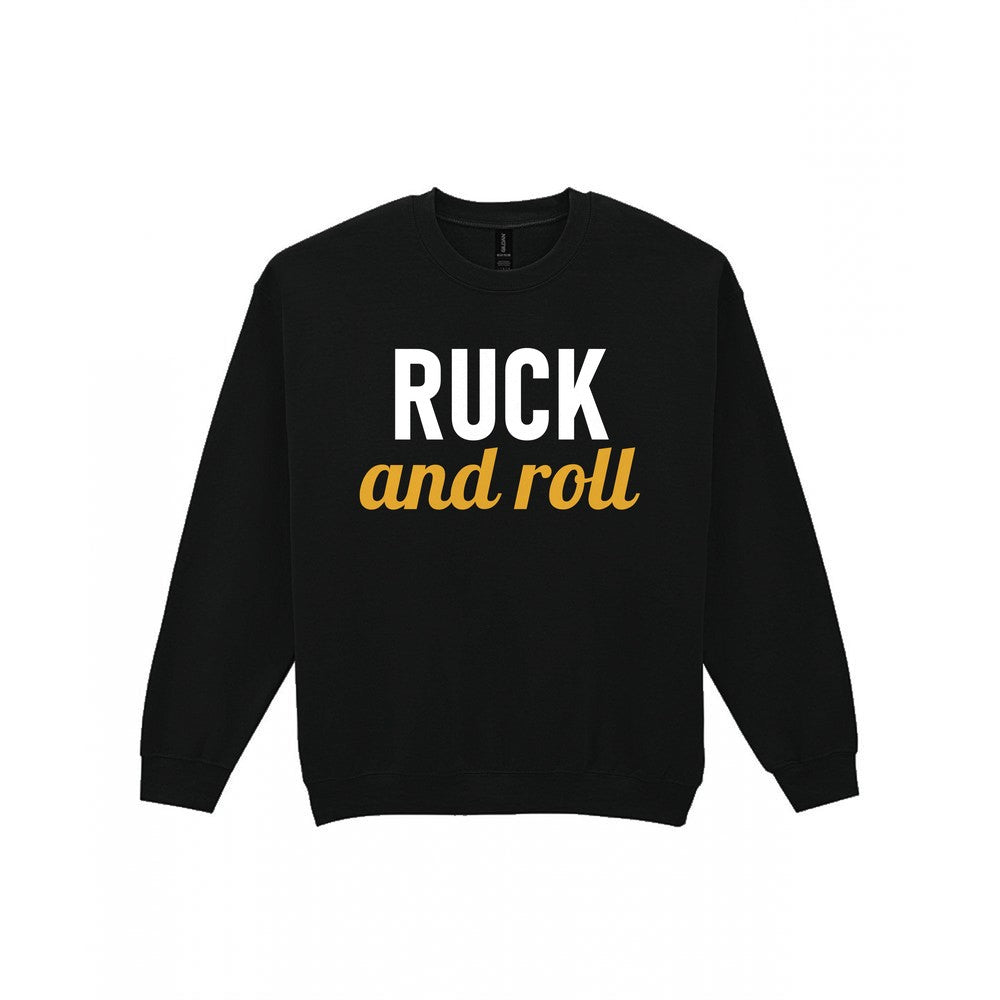 Ruck And Roll Funny Rugby T-Shirt & Sweatshirt Sweatshirt in Black
