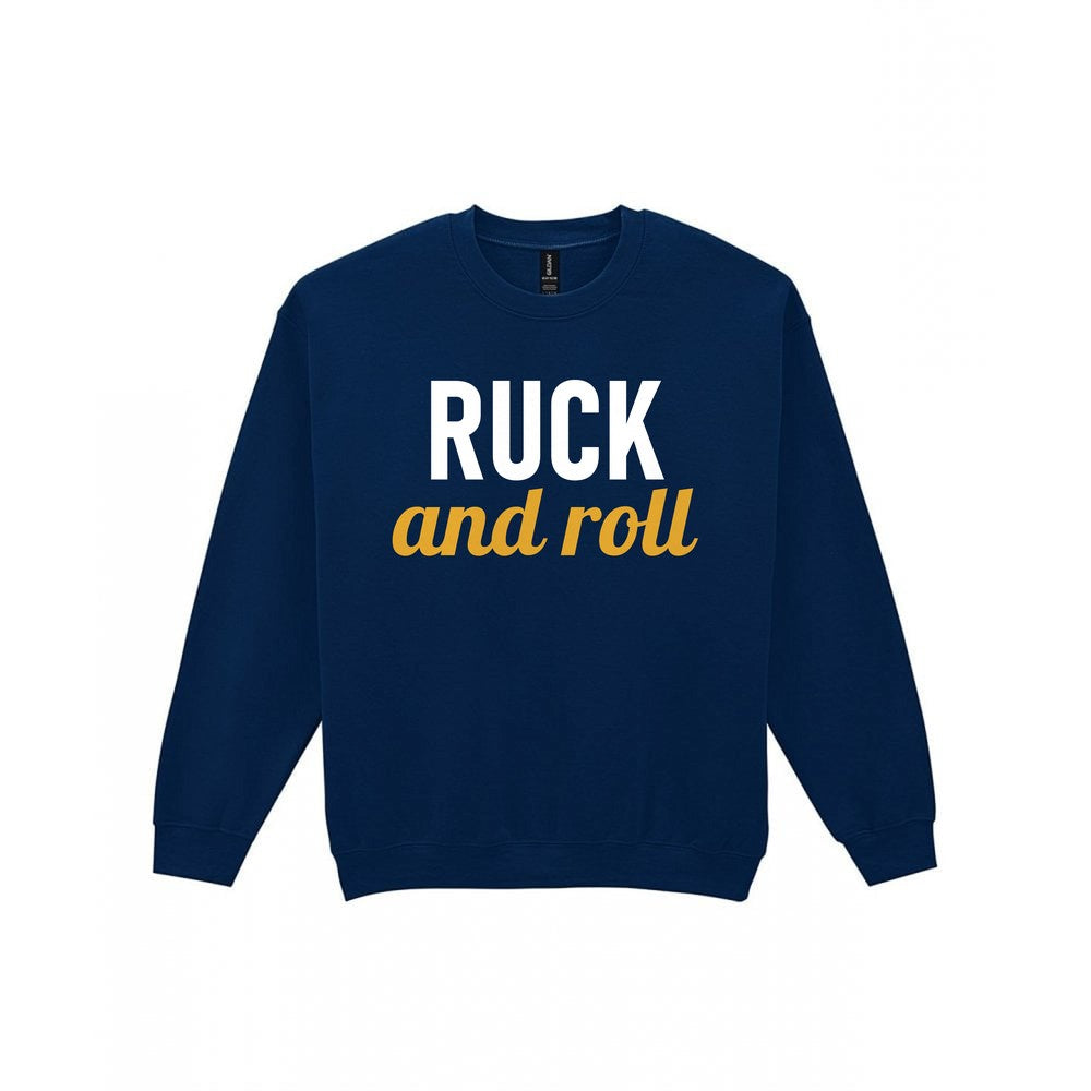 Ruck And Roll Funny Rugby T-Shirt & Sweatshirt Sweatshirt in Navy