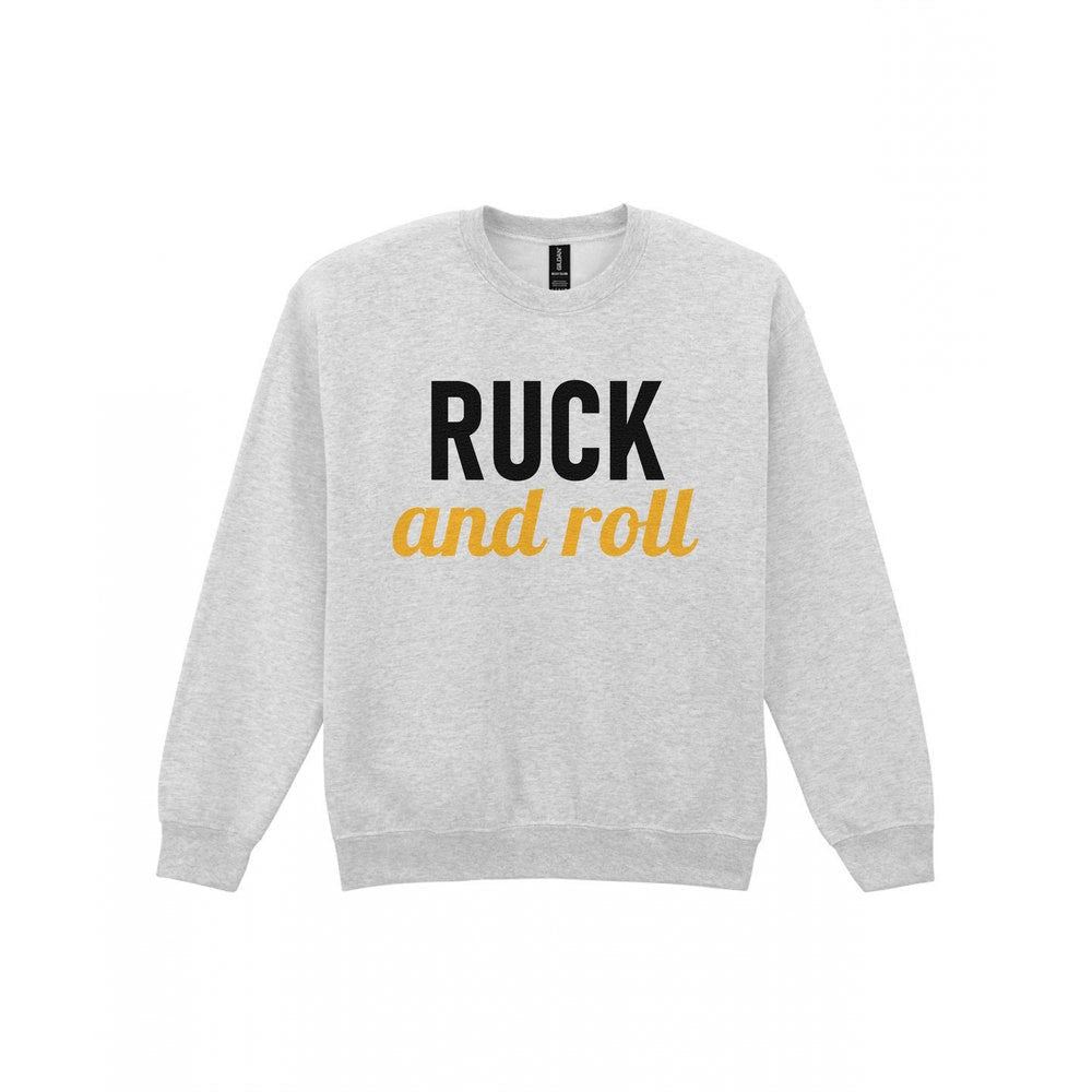 Ruck And Roll Funny Rugby T-Shirt & Sweatshirt Sweatshirt in Sport Grey
