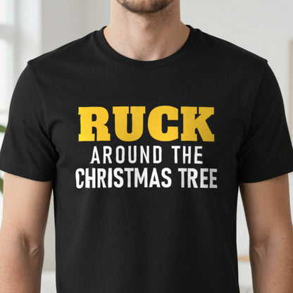Ruck Around The Christmas Tree Funny Rugby Christmas Jumper & T-Shirt in another colour