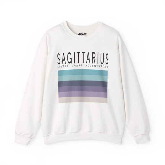 Sagittarius Zodiac Sign Adult Sweatshirt White / S gift_idea unique_gift personalised_gift