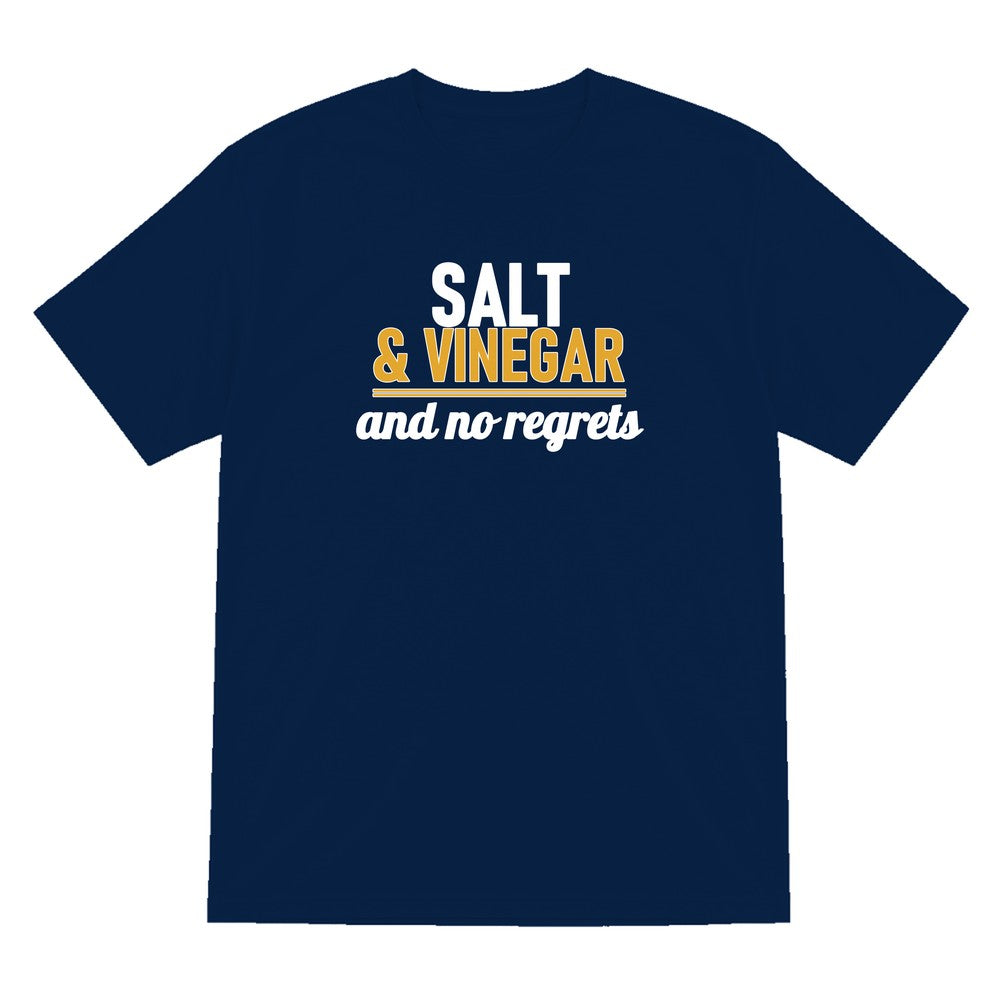 Salt And Vinegar And No Regrets Funny Food T-Shirt & Sweatshirt T-Shirt in Navy